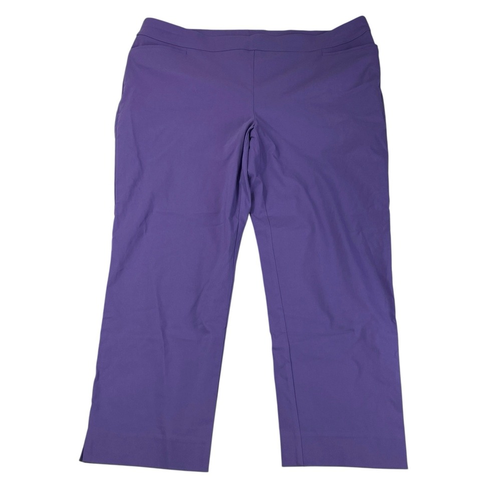 Chico's Brigitte Slim Ankle Pants Women's 20R 4R Purple Orchid Stretch Career